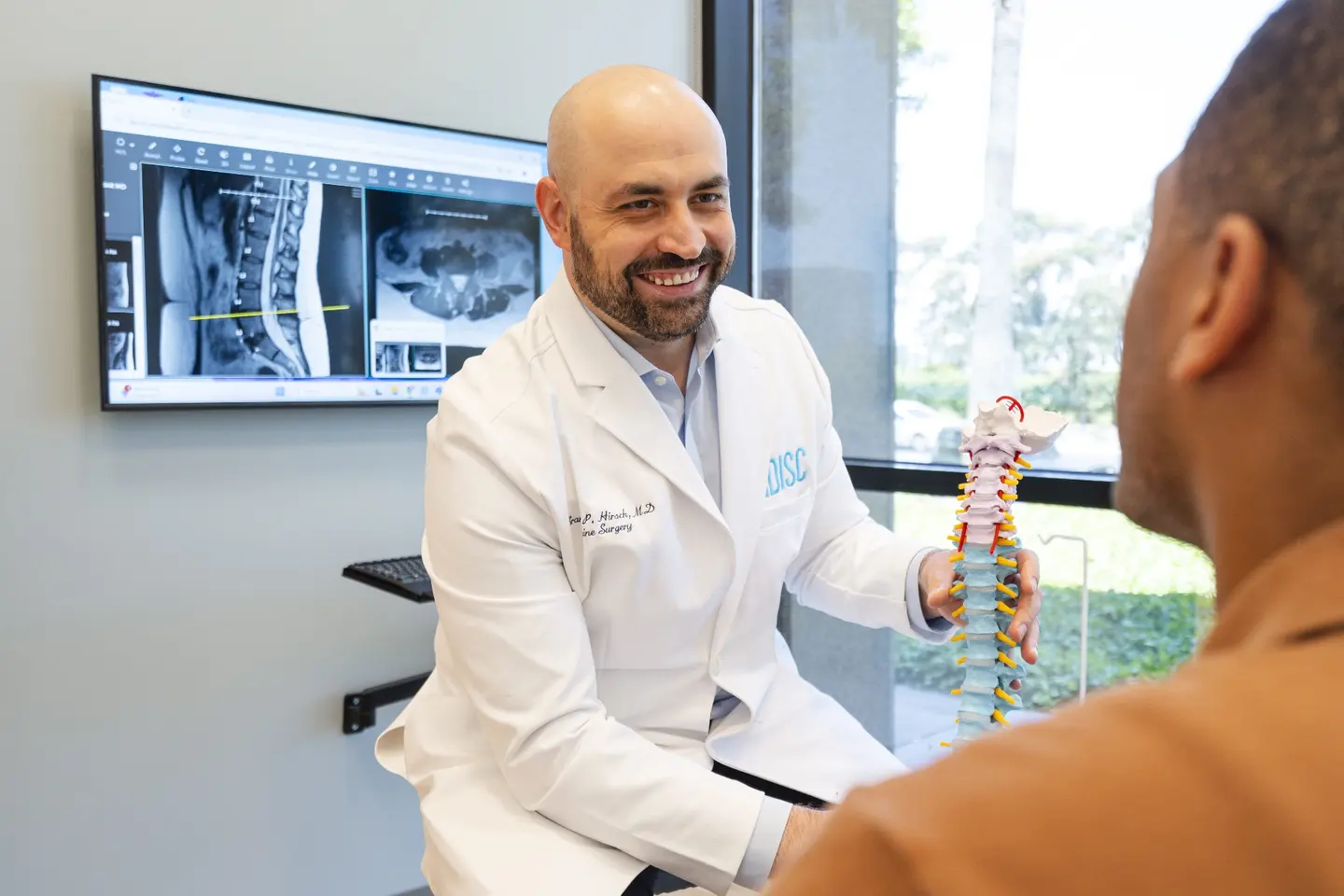 Dr. Hirsch during a telemedicine consultation
